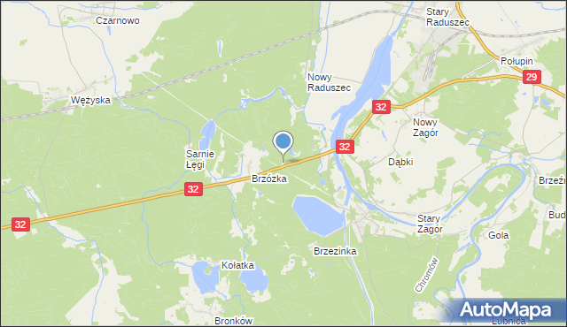 mapa Brzózka Krośnieńska, Brzózka Krośnieńska na mapie Targeo